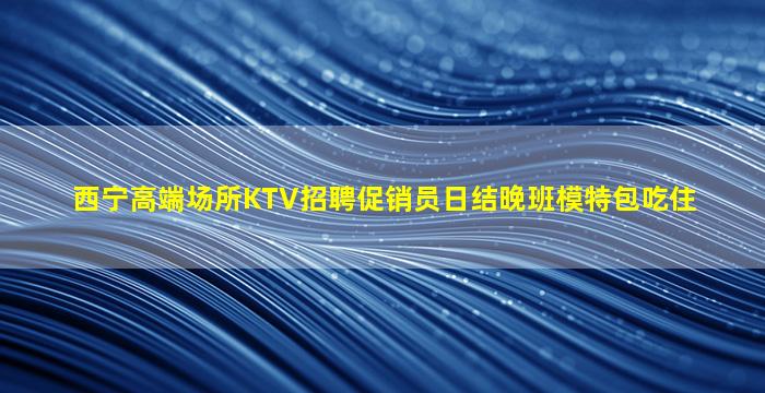 西宁高端场所KTV招聘促销员日结晚班模特包吃住